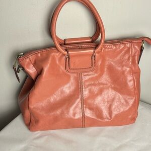 HOBO Orange Satchel with Soft Leather Finish
